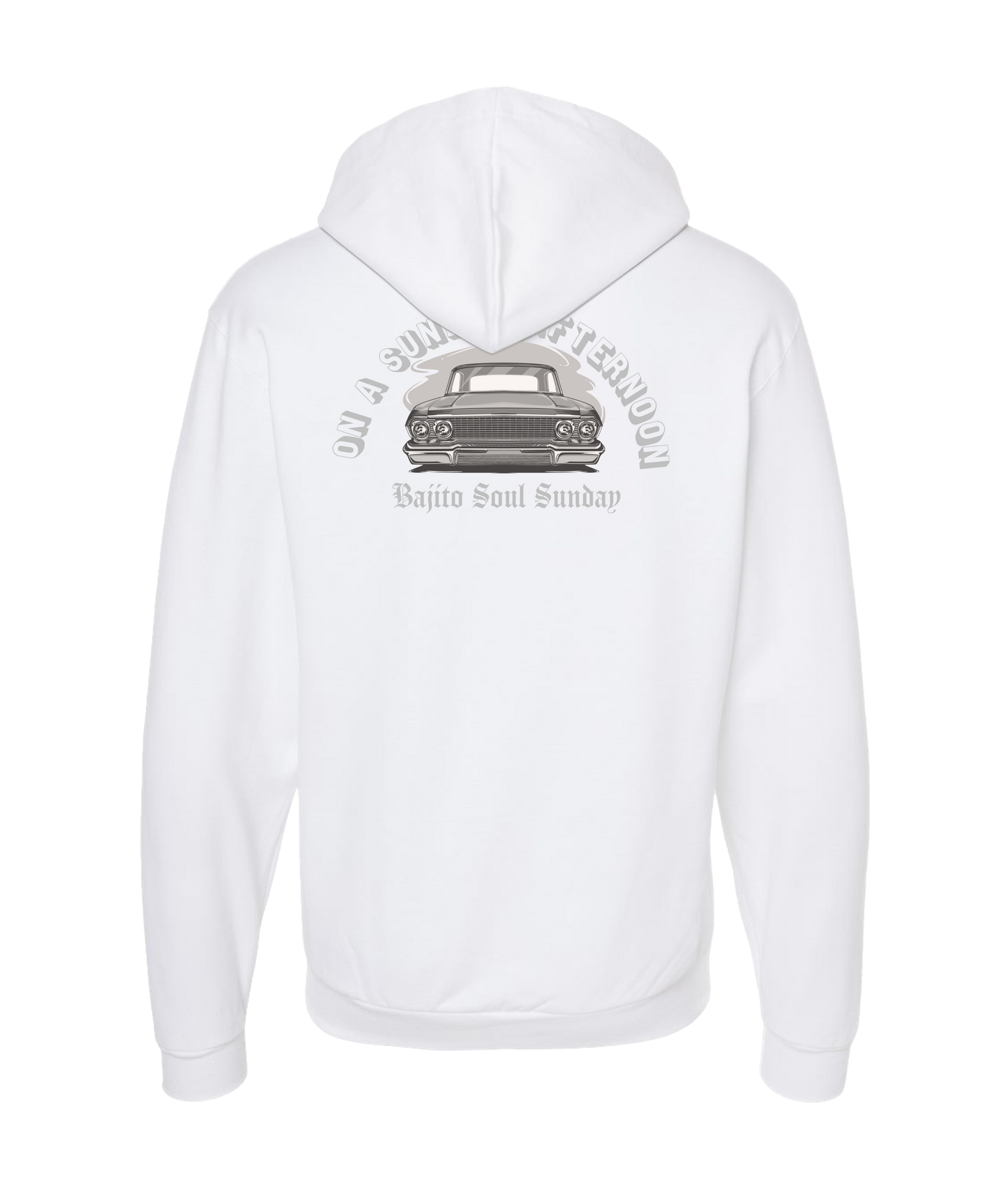 Bajito Soul Productions - SUNDAY AFTERNOON - White Zip Up Hoodie