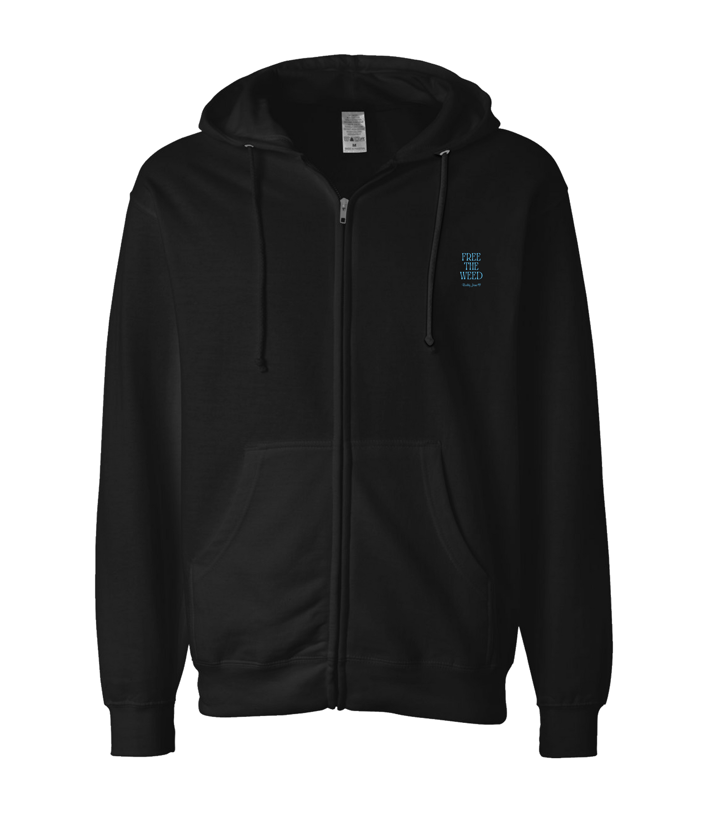 V-BUDTOP - FREE THE WEED - Black Zip Up Hoodie