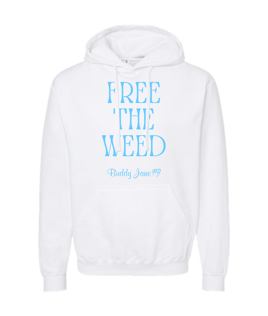 V-BUDTOP - FREE THE WEED - White Hoodie