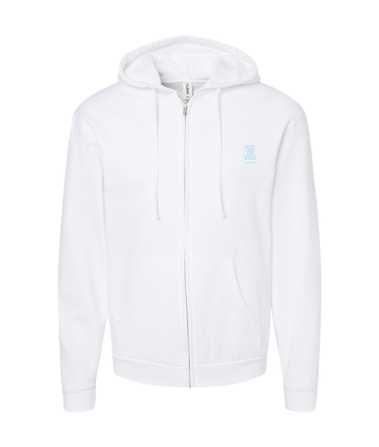 V-BUDTOP - FREE THE WEED - White Zip Up Hoodie