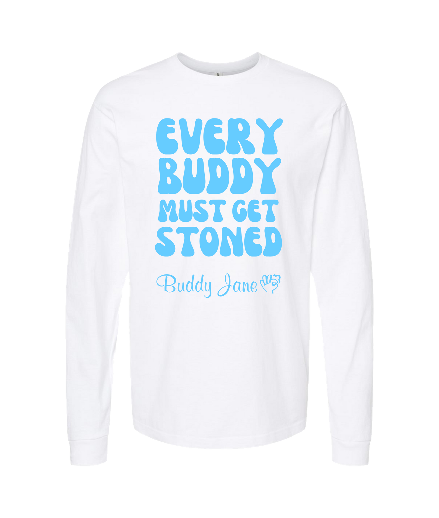V-BUDTOP - EVERYBUDDY - White Long Sleeve T
