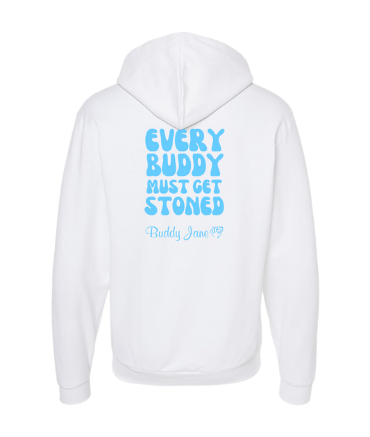 Buddy Jane - EVERYBUDDY - White Zip Up Hoodie
