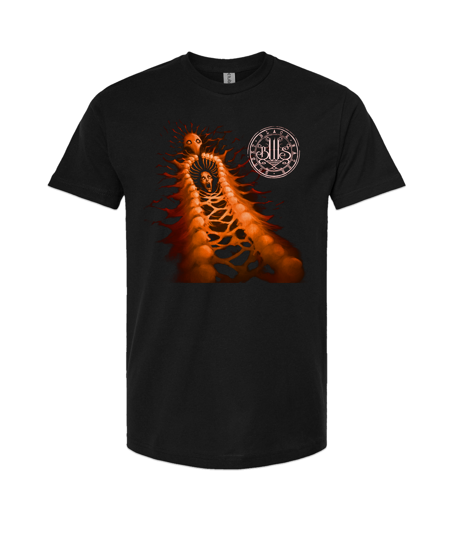 Black Water Sunset - 1 - Black T-Shirt