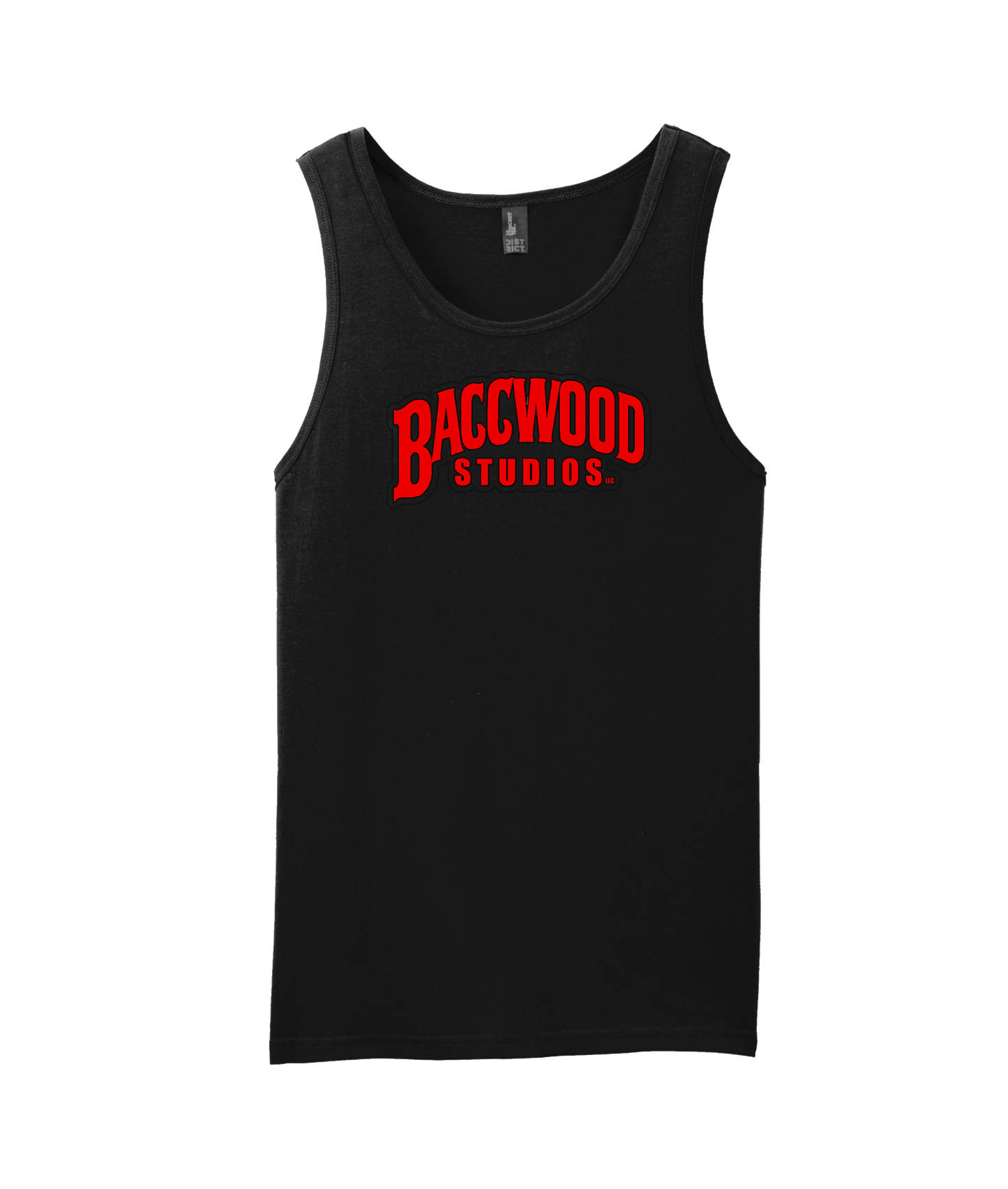 Baccwood Studios - Red Logo - Black Tank Top