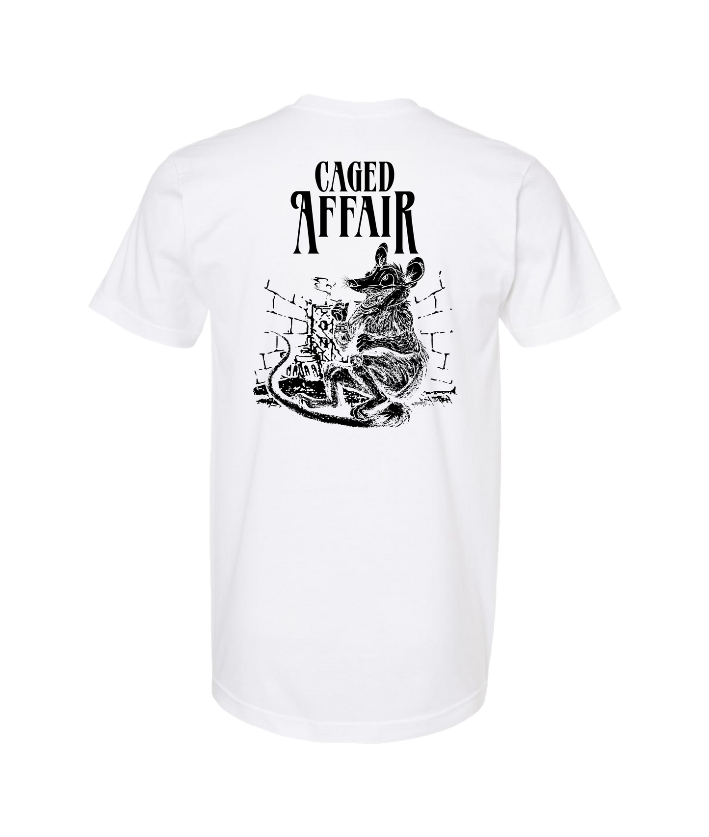 Caged Affair - Rat - White T Shirt