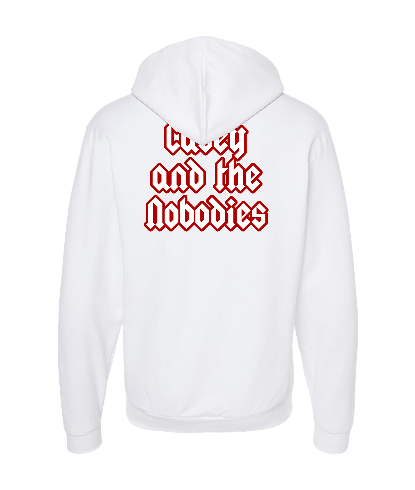 Casey and the Nobodies
 - Logo - White Zip Up Hoodie