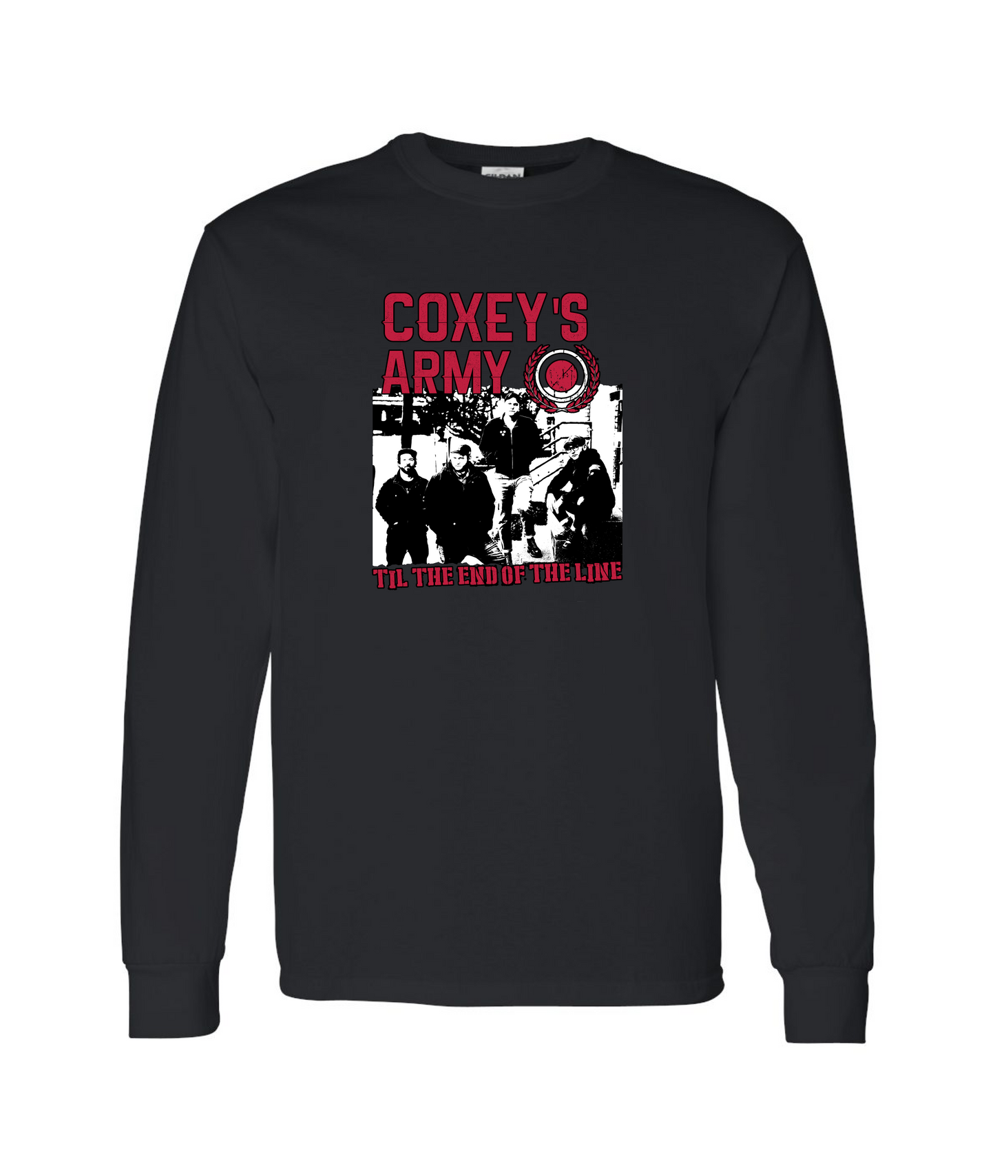 The Coxey's Army Virtual Merch Table - Til The End Of The Line - Black Long Sleeve T