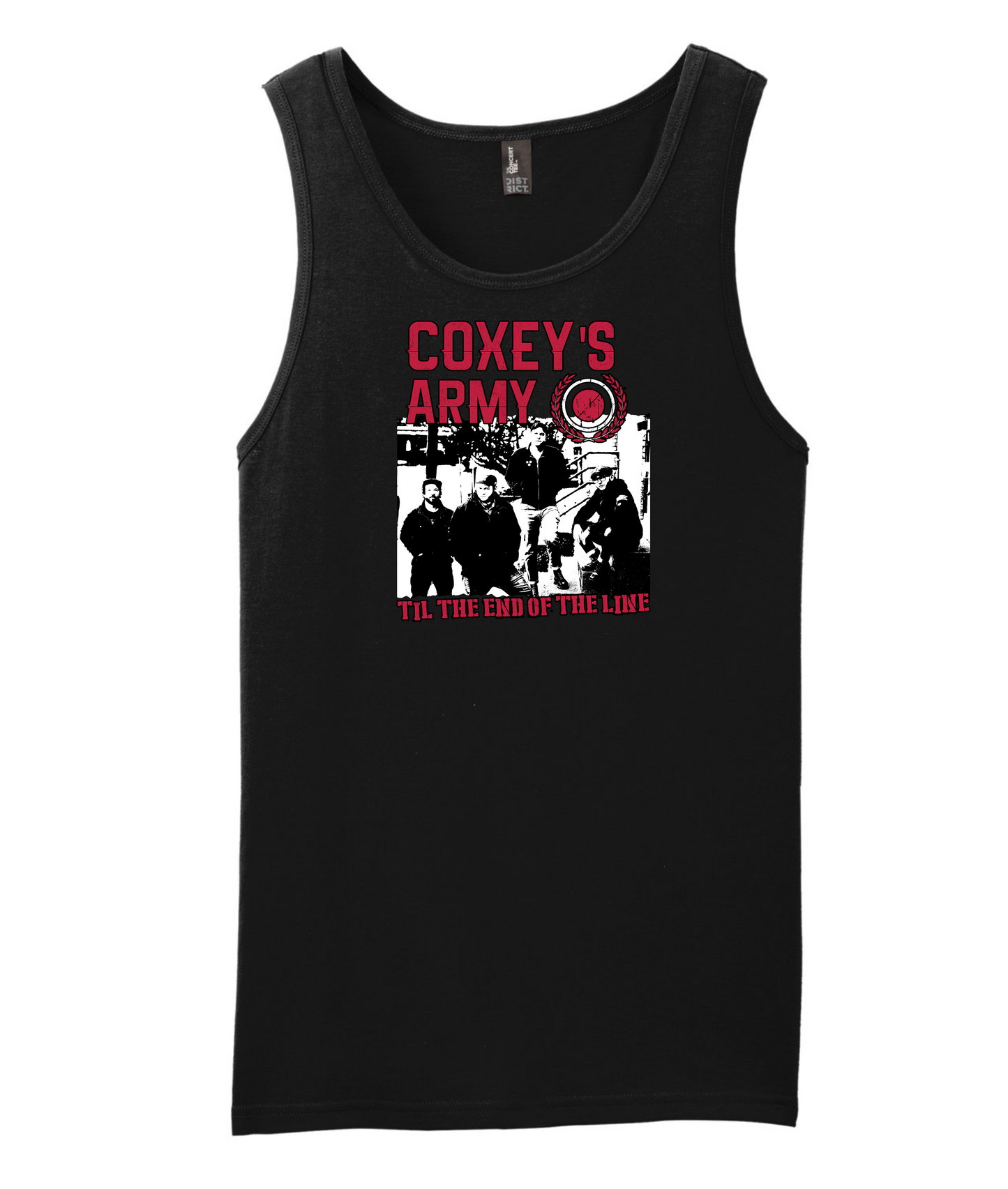 The Coxey's Army Virtual Merch Table - Til The End Of The Line - Black Tank Top