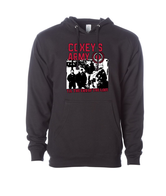 The Coxey's Army Virtual Merch Table - Til The End Of The Line - Black Hoodie