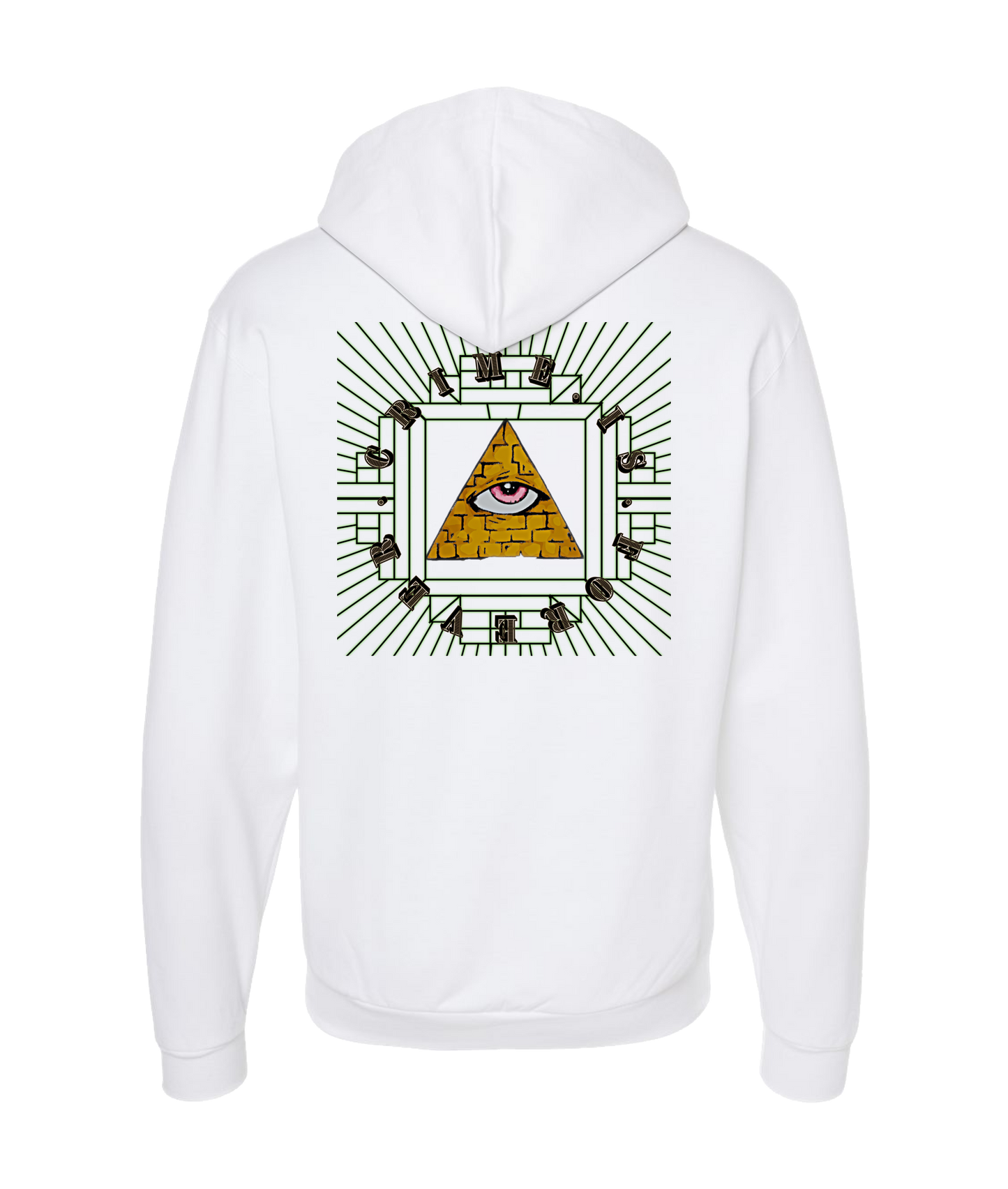 V-CCRTOP - Eternal Crime - White Zip Up Hoodie