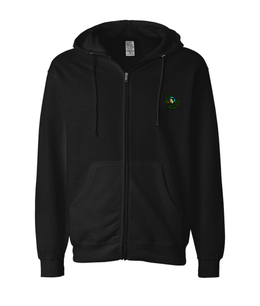 V-CCRTOP - Wolf Sandwich - Black Zip Up Hoodie