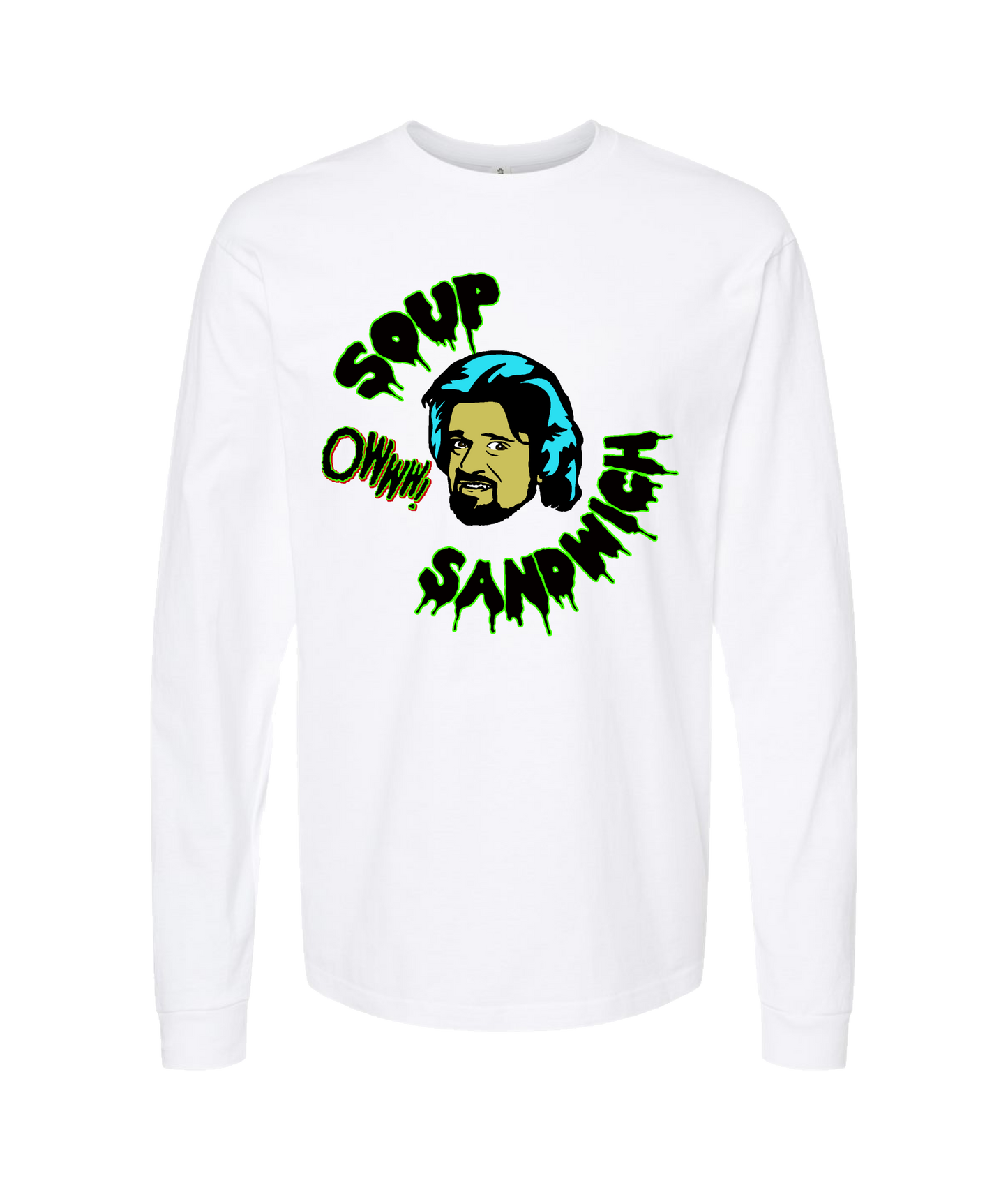 V-CCRTOP - Wolf Sandwich - White Long Sleeve T