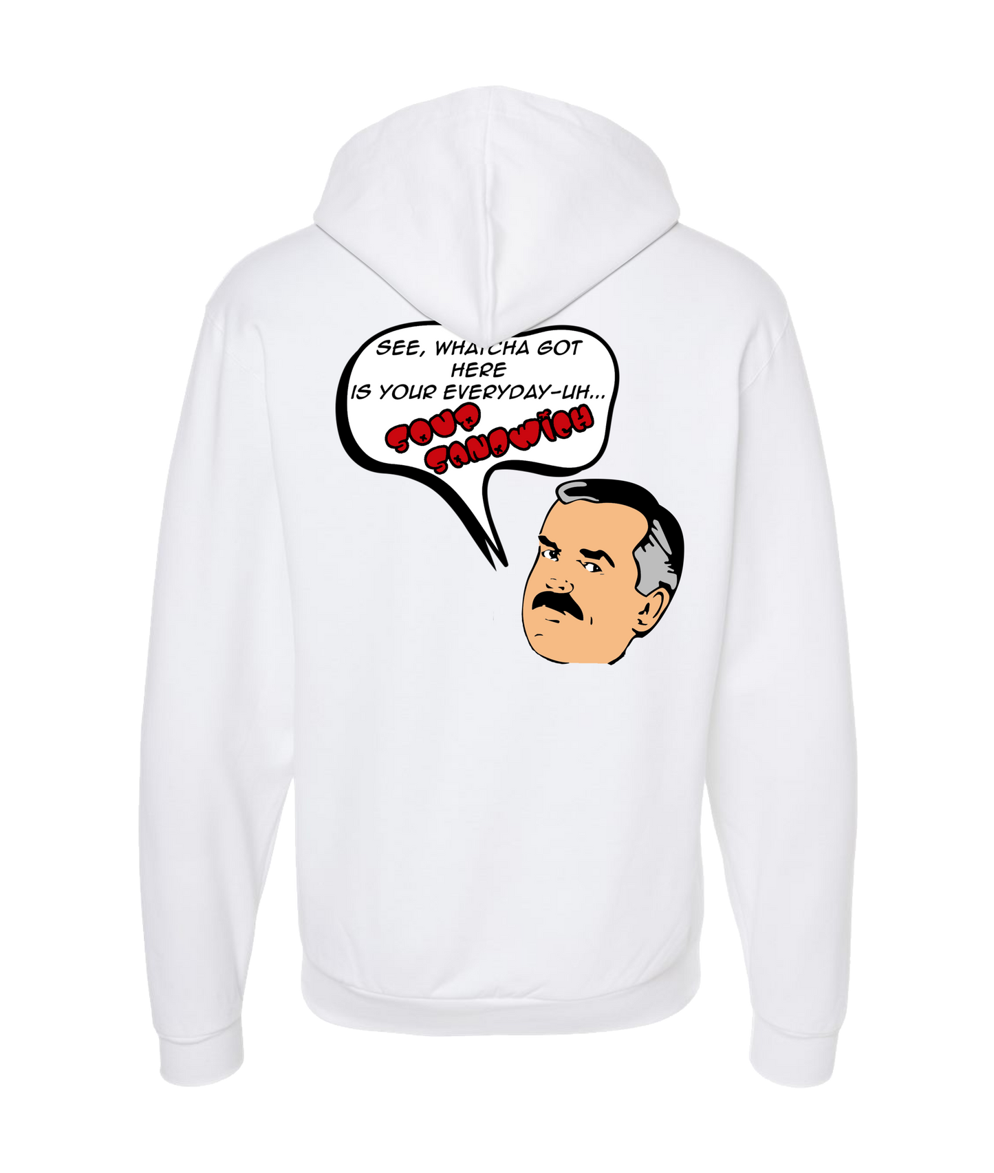 V-CCRTOP - Cliff Sandwich - White Zip Up Hoodie