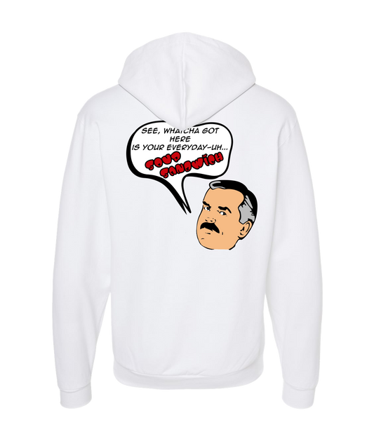 V-CCRTOP - Cliff Sandwich - White Zip Up Hoodie
