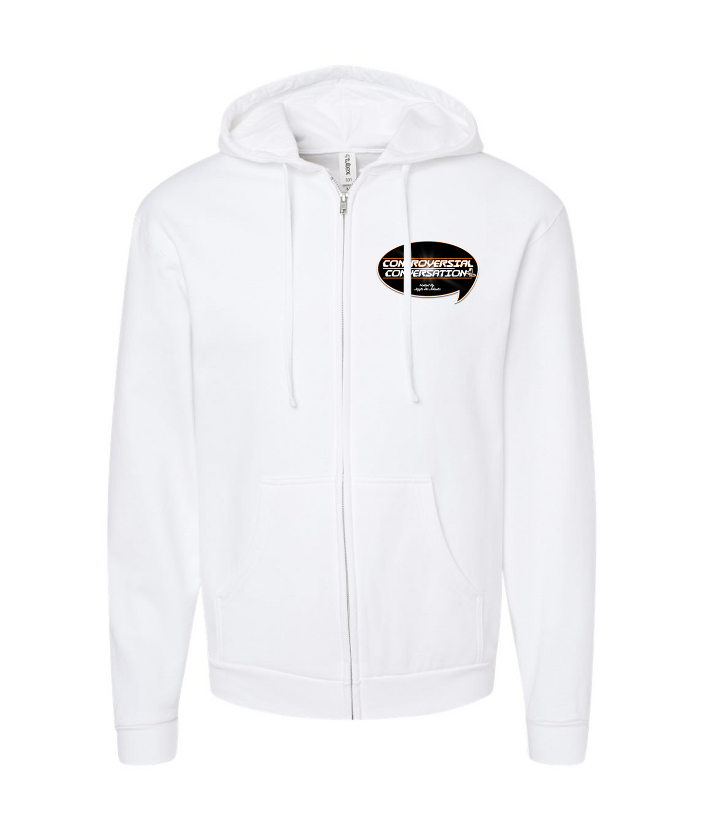 Controversial Conversation Logo Zip Hoodie