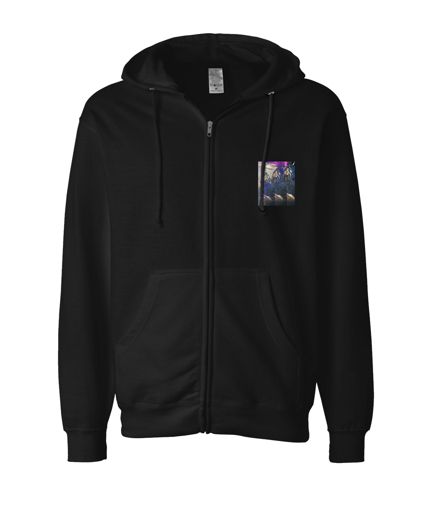 V-CDS - DESIGN 1 - Black Zip Up Hoodie