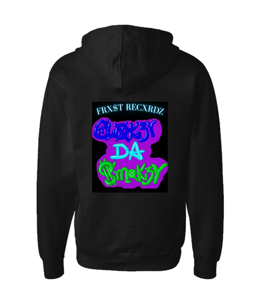 Clokey Da $mokey - DESIGN 2 - Black Zip Up Hoodie