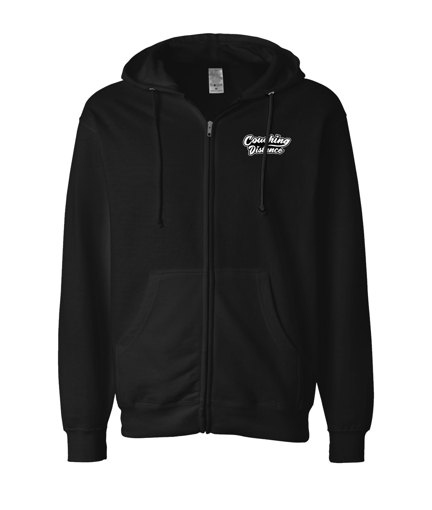 Couching Distance - Logo - Black Zip Up Hoodie