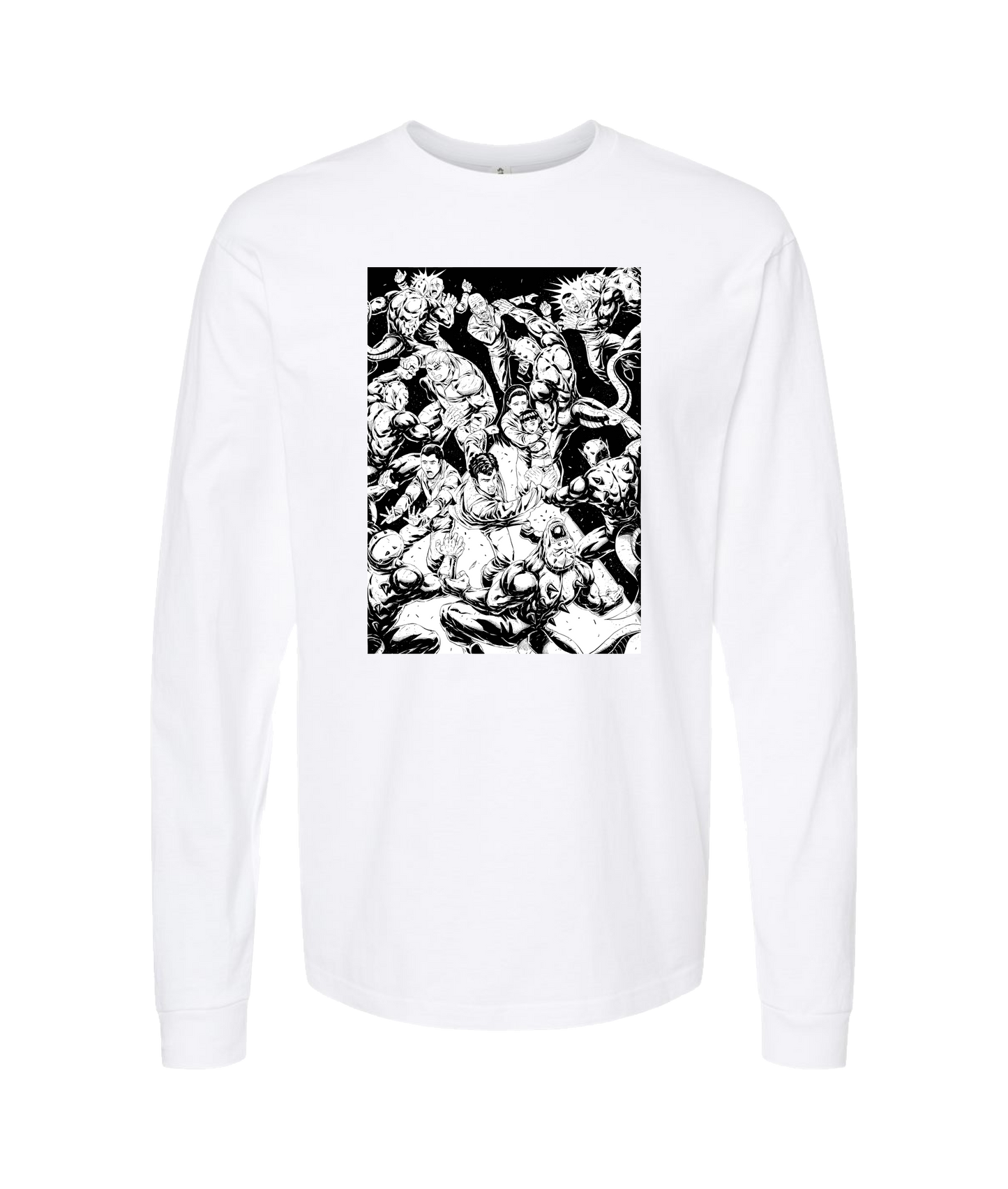 V-CHETOP - THE BIG FIGHT - White Long Sleeve T