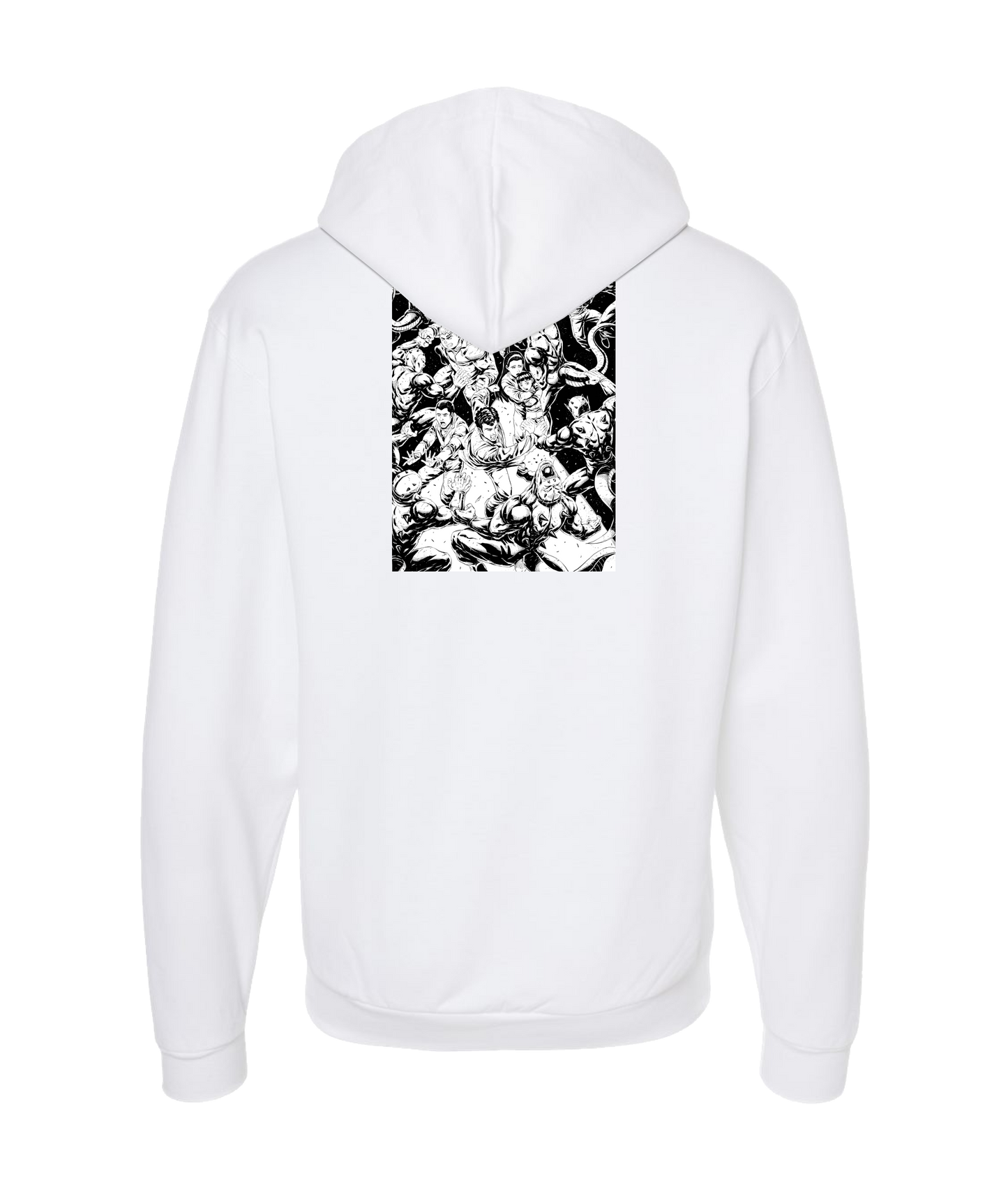 V-CHETOP - THE BIG FIGHT - White Zip Up Hoodie