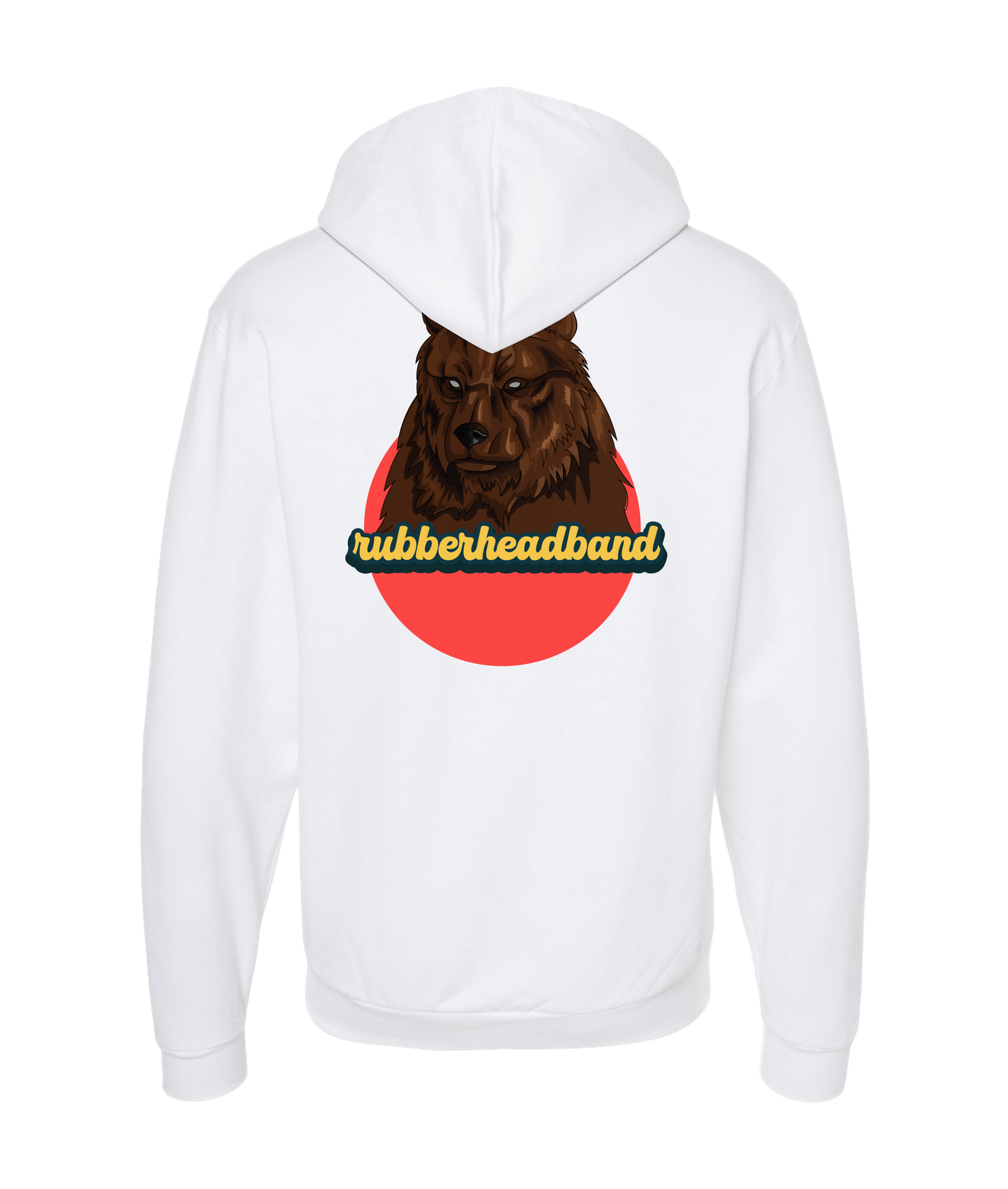 V-CHTOP - Bear - White Zip Up Hoodie