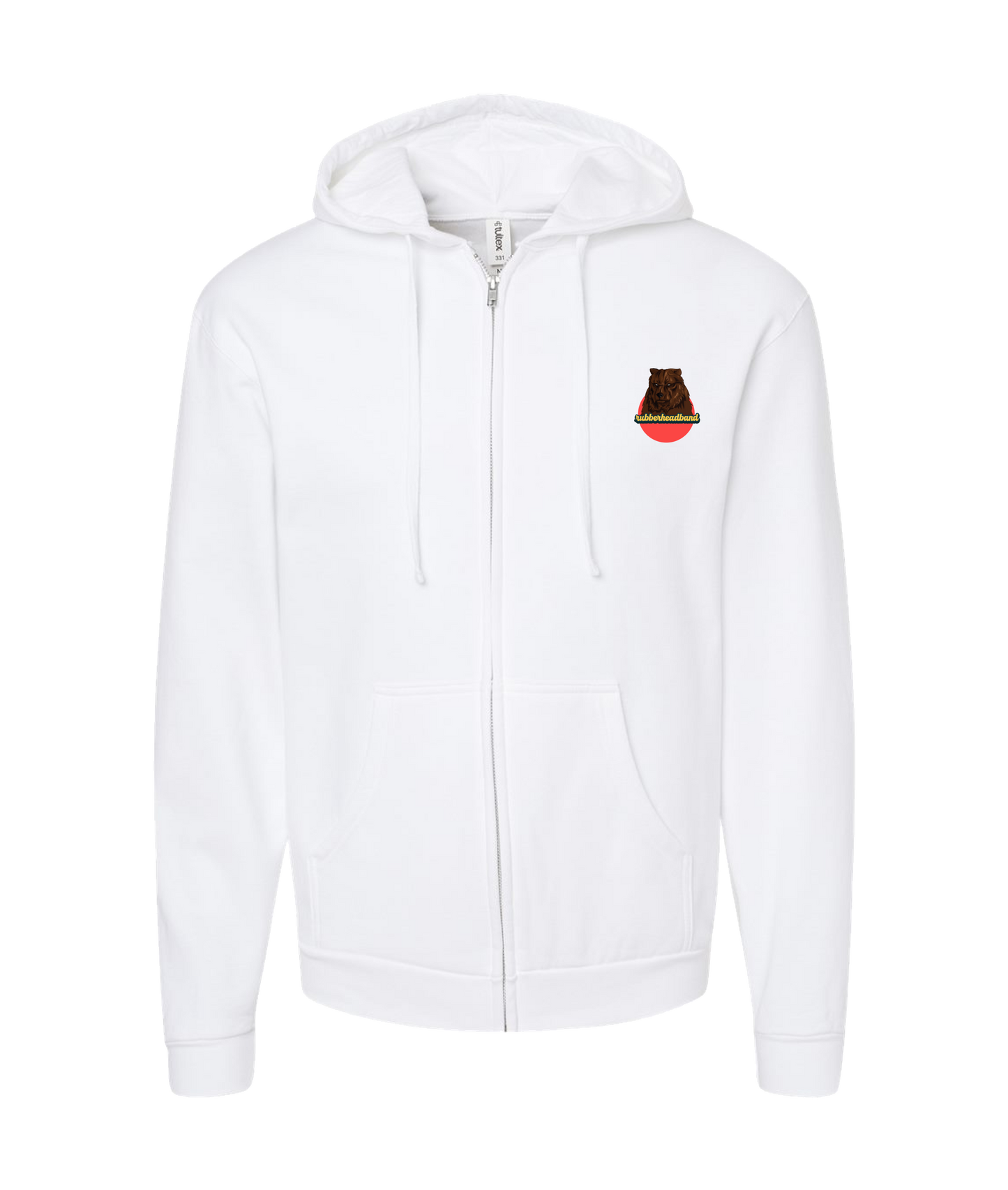 V-CHTOP - Bear - White Zip Up Hoodie