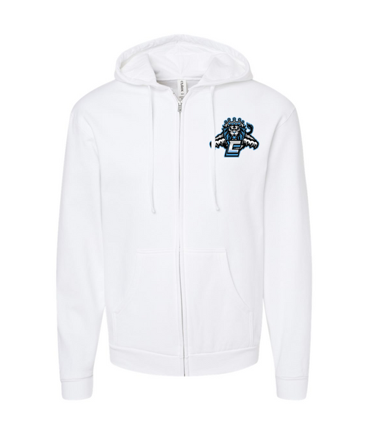 V-CKCTOP - The Dark Collection - White Zip Up Hoodie