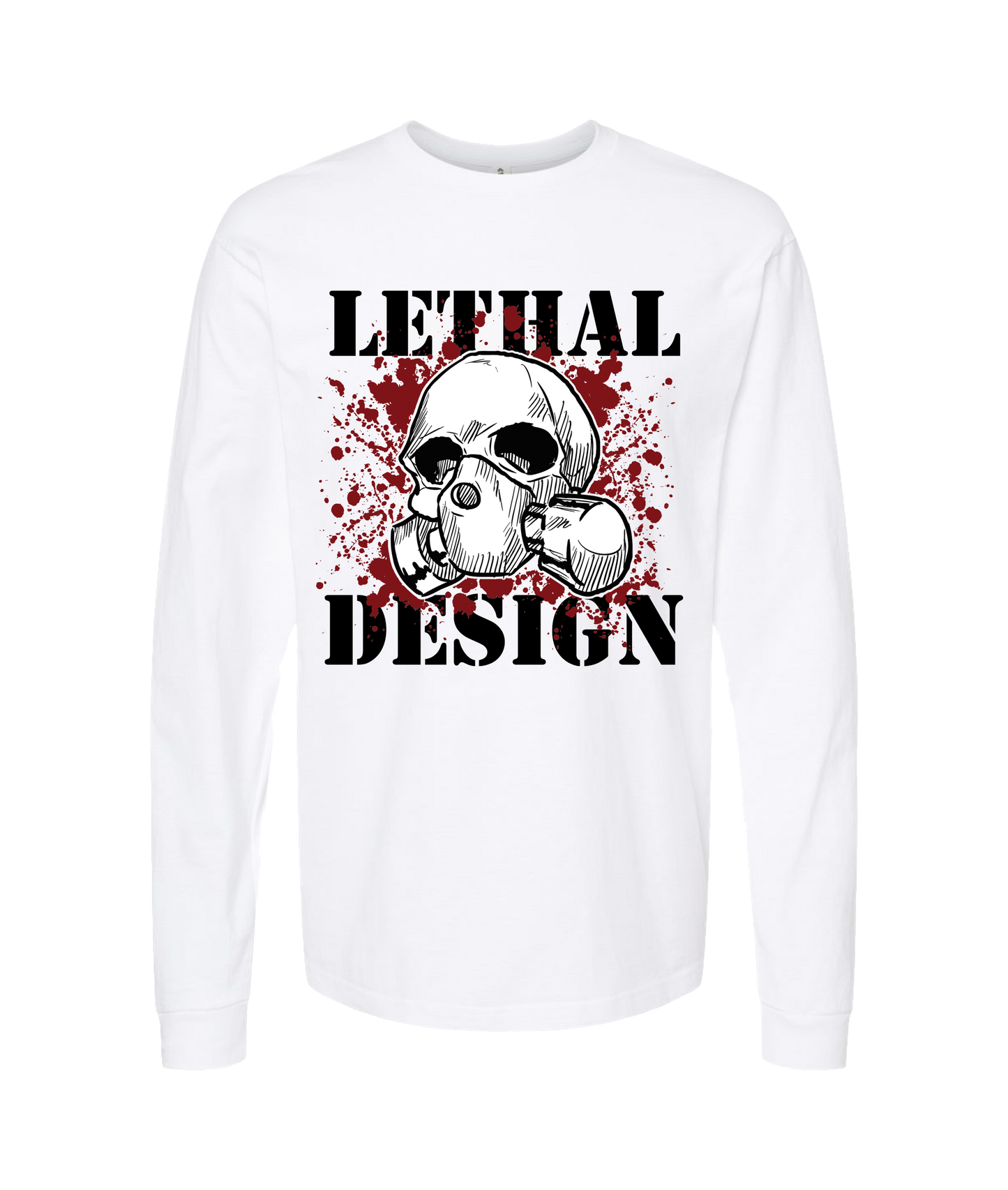 V-CMSTOP - LETHAL DESIGN - White Long Sleeve T