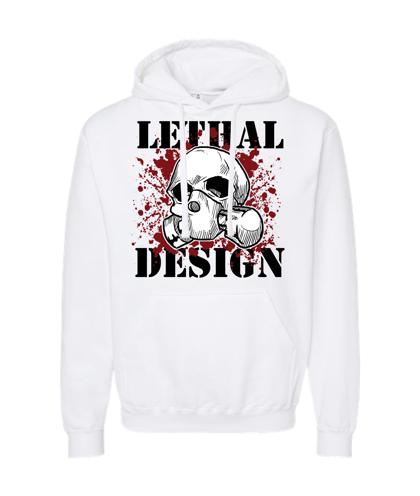 V-CMSTOP - LETHAL DESIGN - White Hoodie