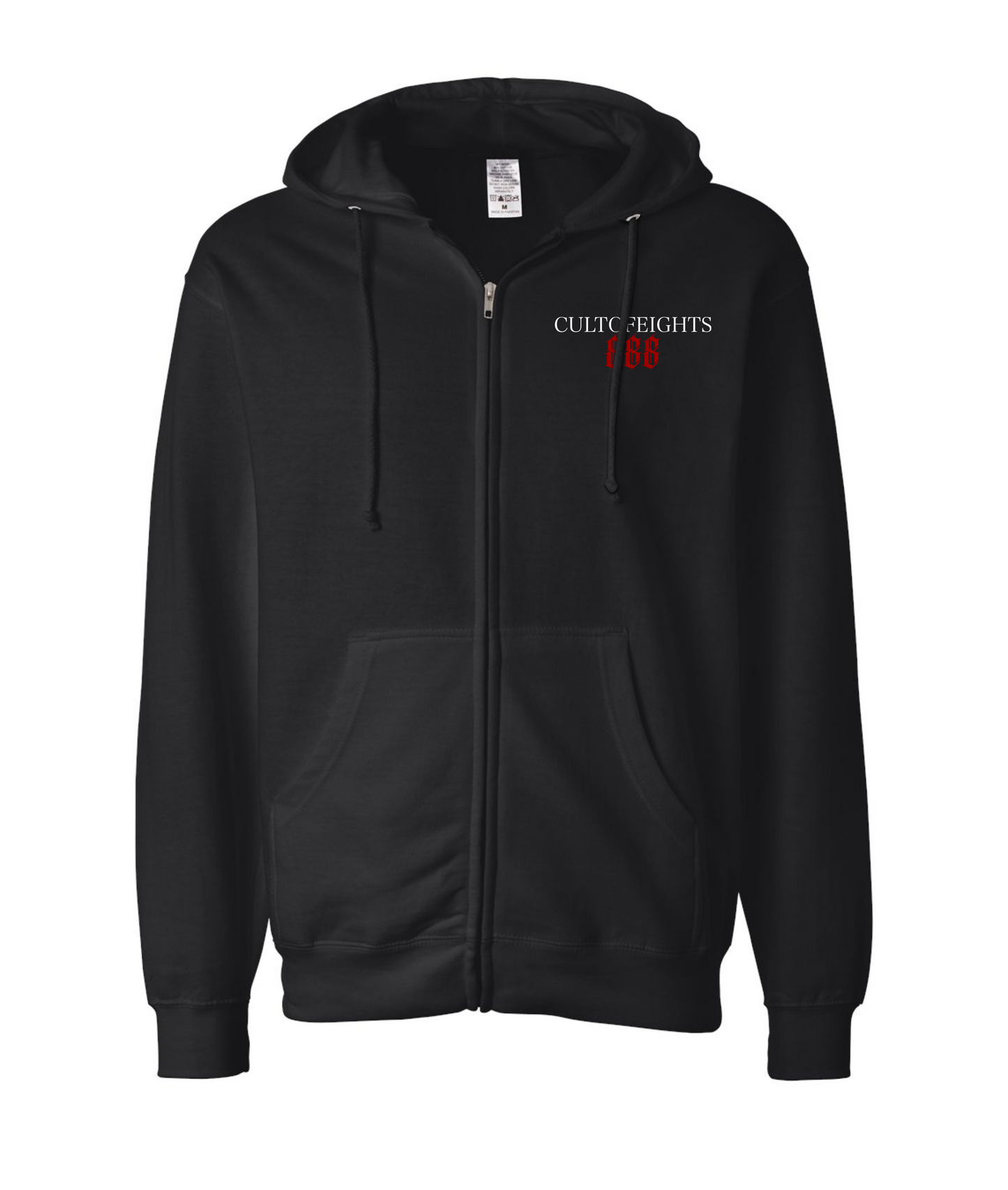 Cult Of Eights - CULT 01 - Black Zip Up Hoodie