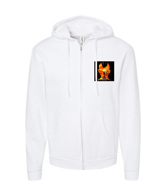 V-CON3TOP - Ghostland - White Zip Up Hoodie
