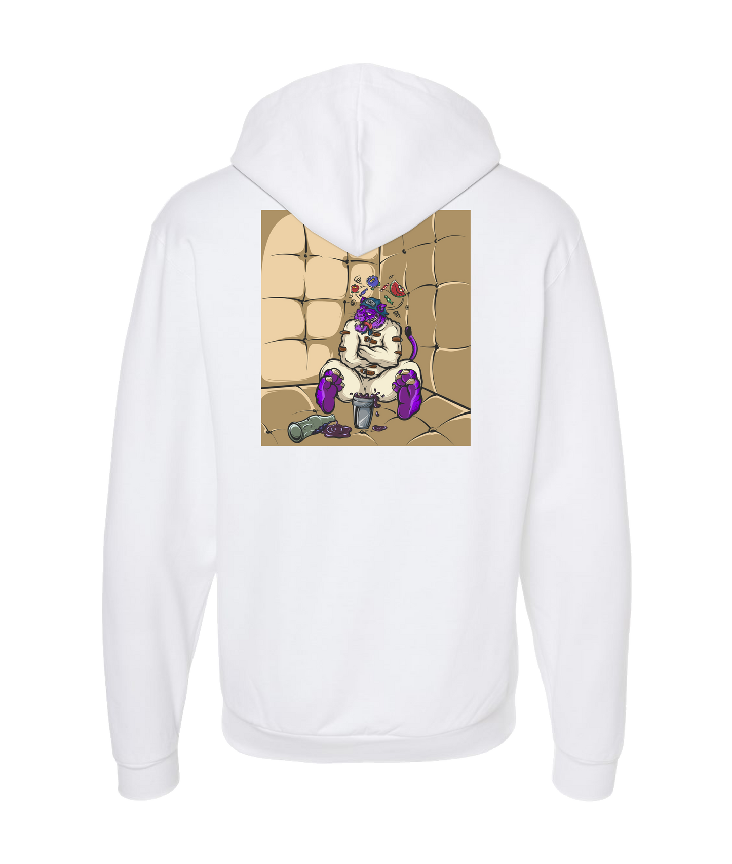 CrazyTrainApparel - CODEINE CRAZY - White Zip Up Hoodie