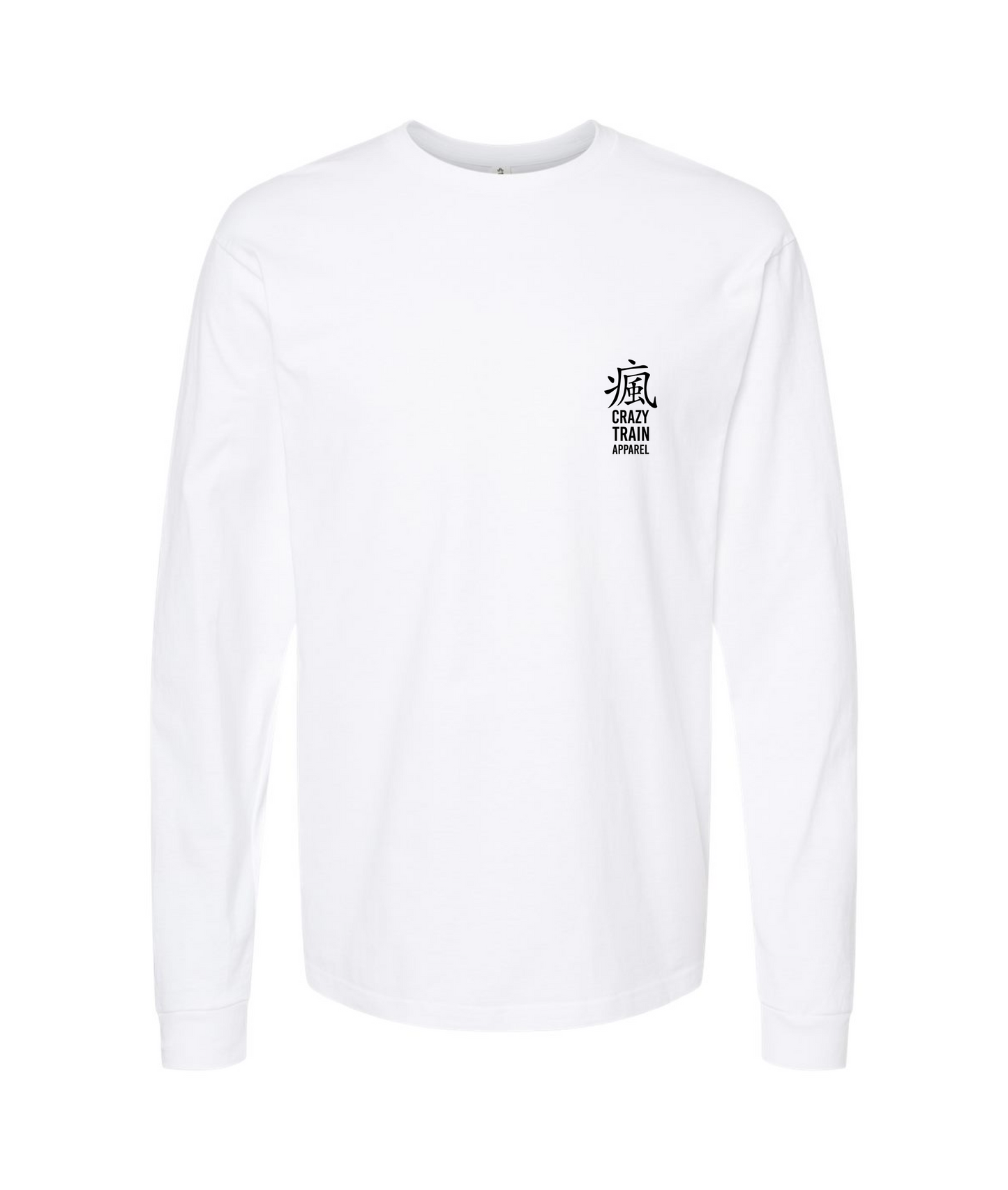 CrazyTrainApparel - STRAITJACKET - White Long Sleeve T