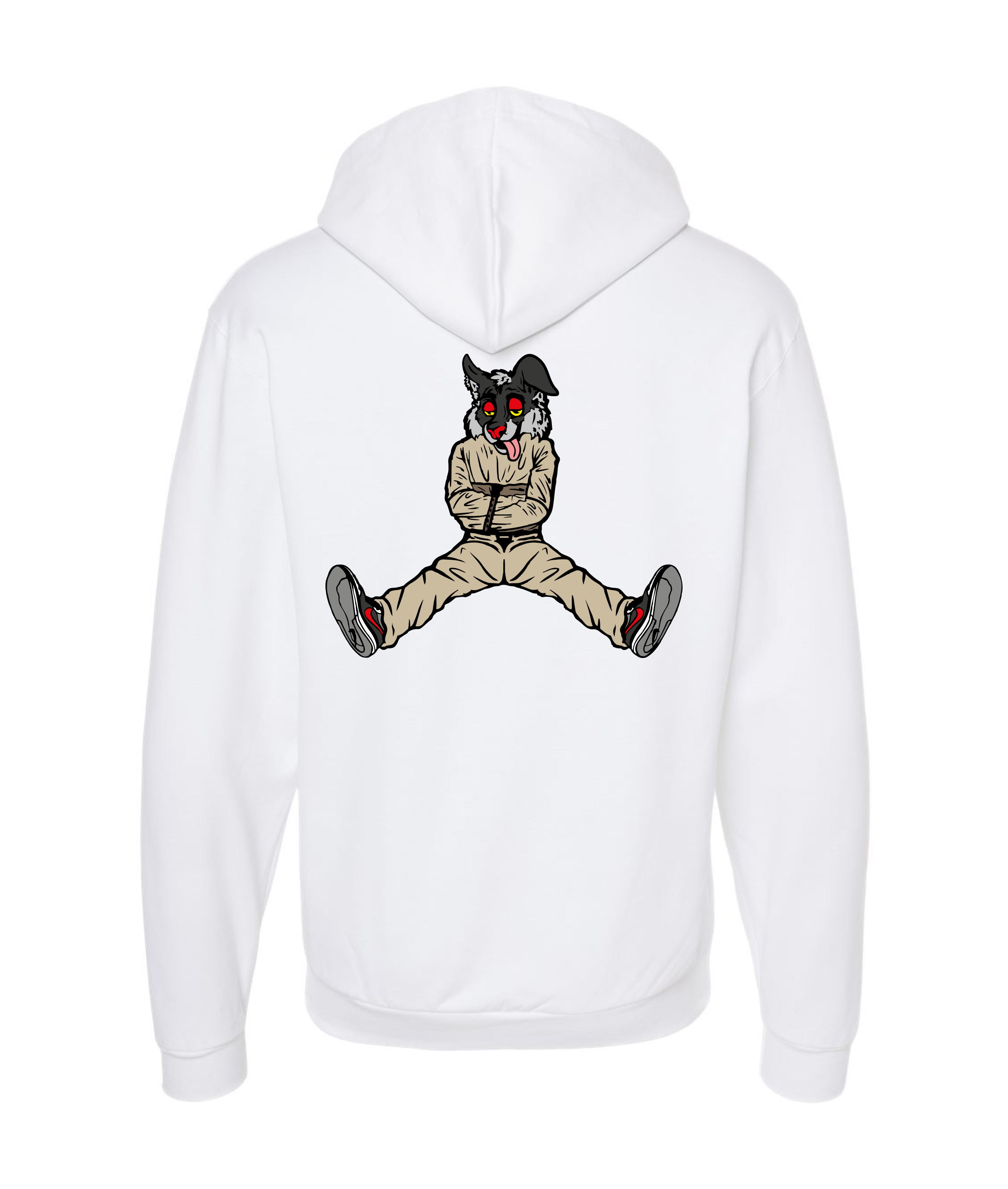 CrazyTrainApparel - STRAITJACKET - White Hoodie – MerchBooth.com