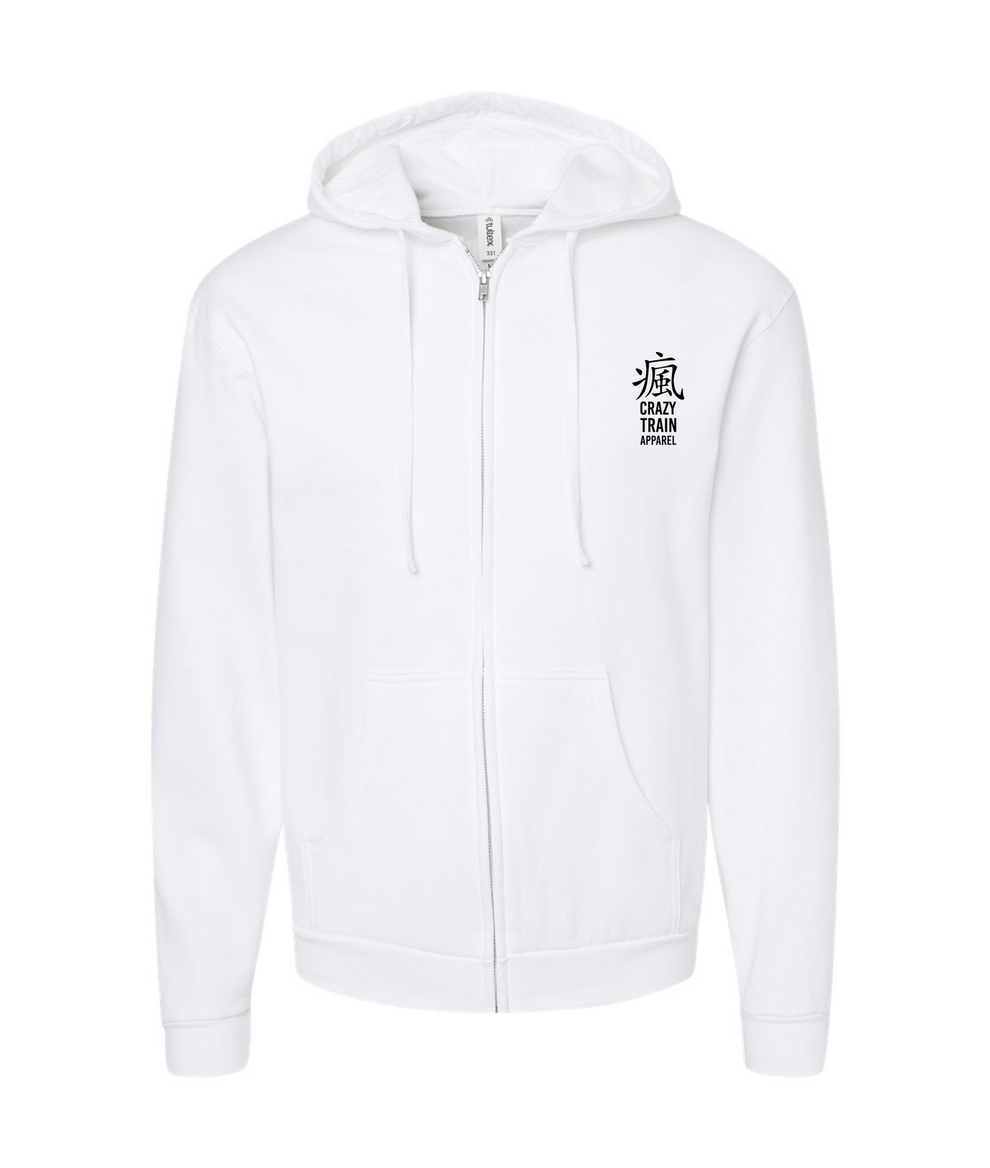 V-CTATOP - STRAITJACKET - White Zip Up Hoodie