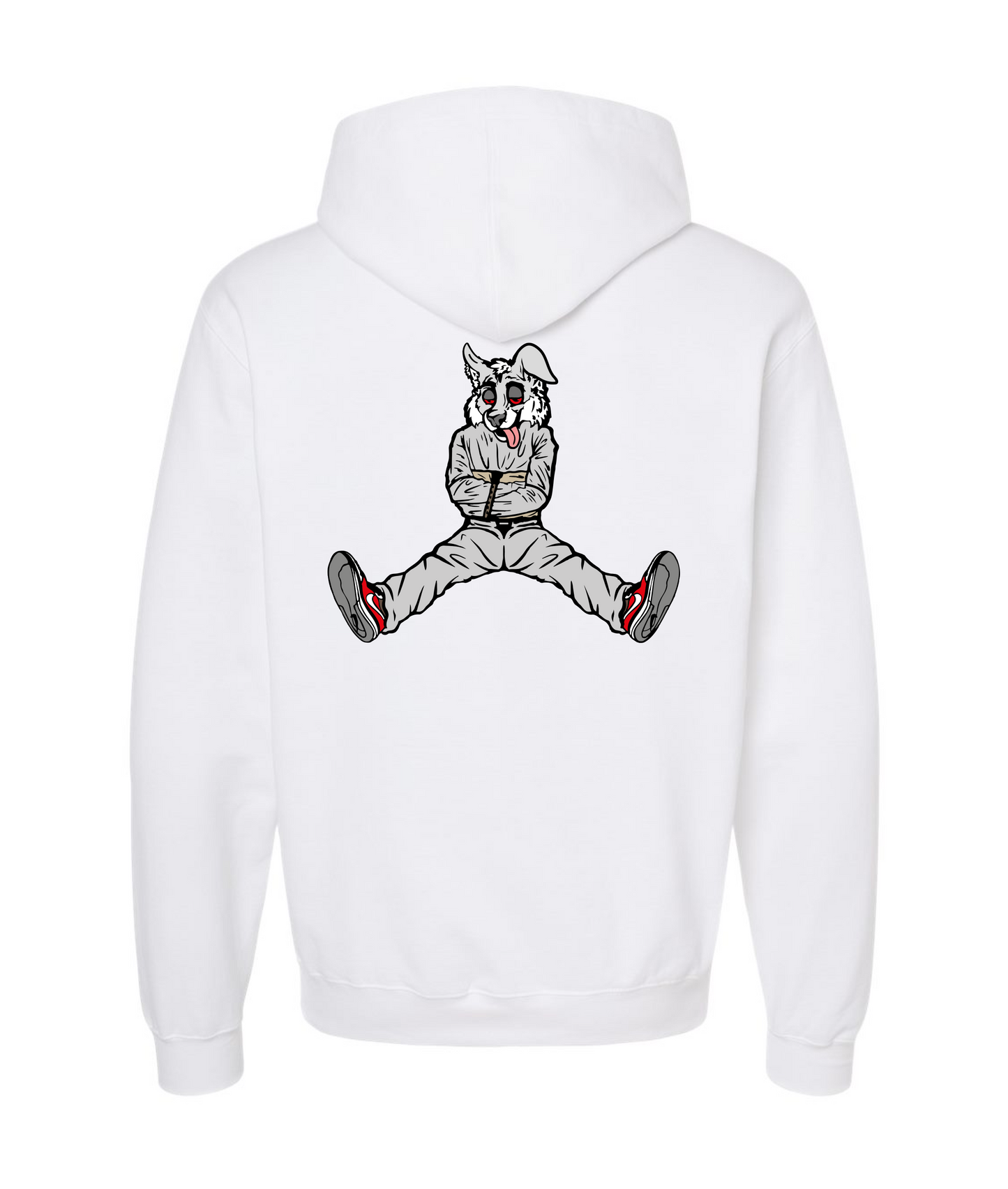 V-CTATOP - STRAITJACKET - WHITE WOLF - White Hoodie