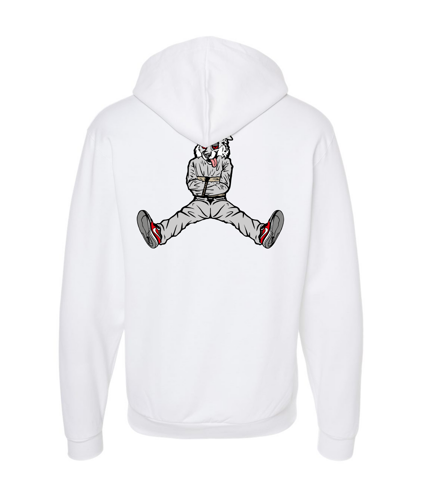 V-CTATOP - STRAITJACKET - WHITE WOLF - White Zip Up Hoodie