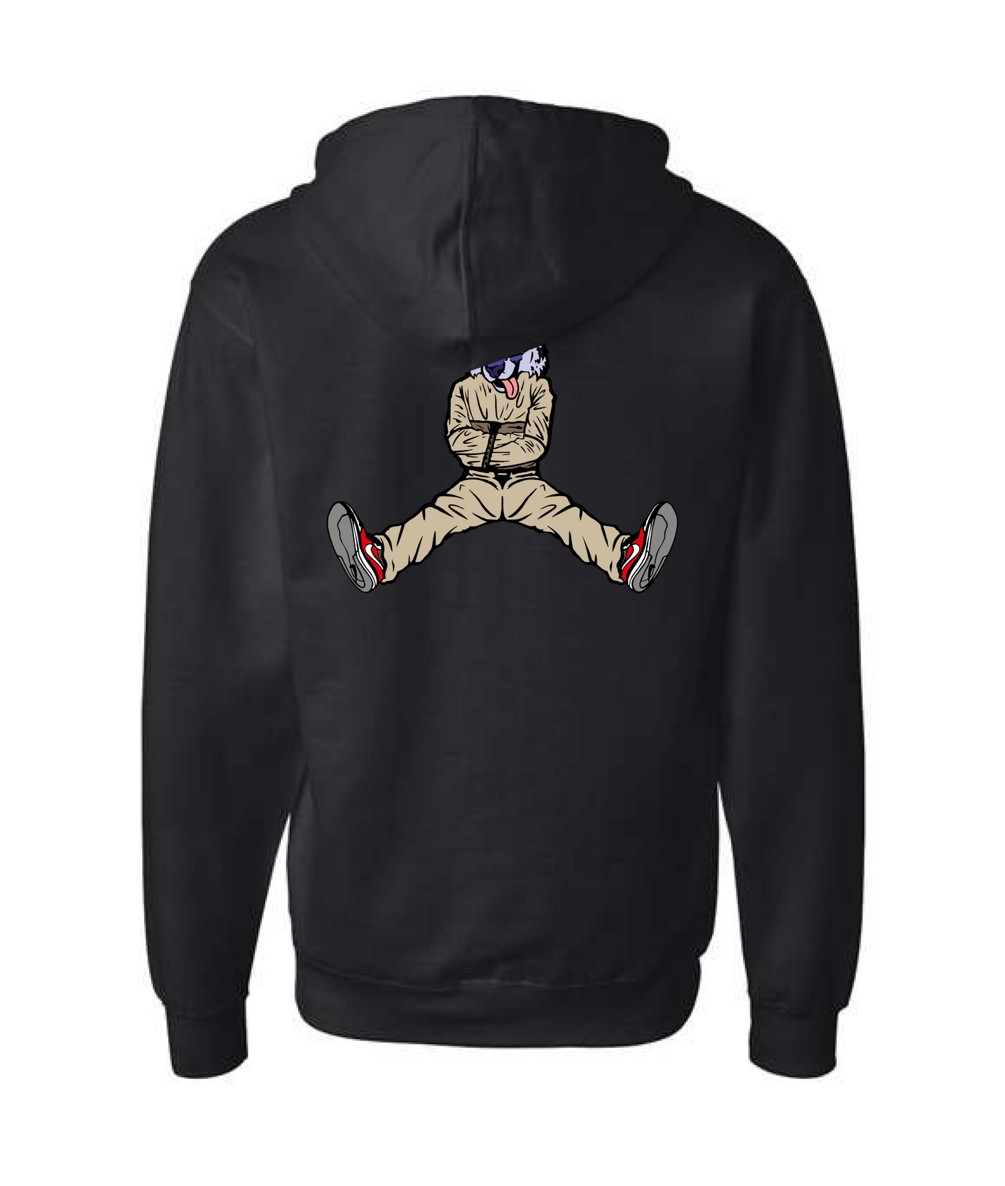 V-CTATOP - STRAITJACKET -PURPLE WOLF - Black Zip Up Hoodie