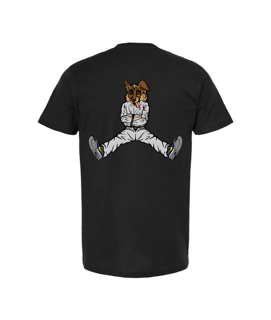 V-CTATOP - STRAITJACKET - BROWN WOLF - Black T-Shirt