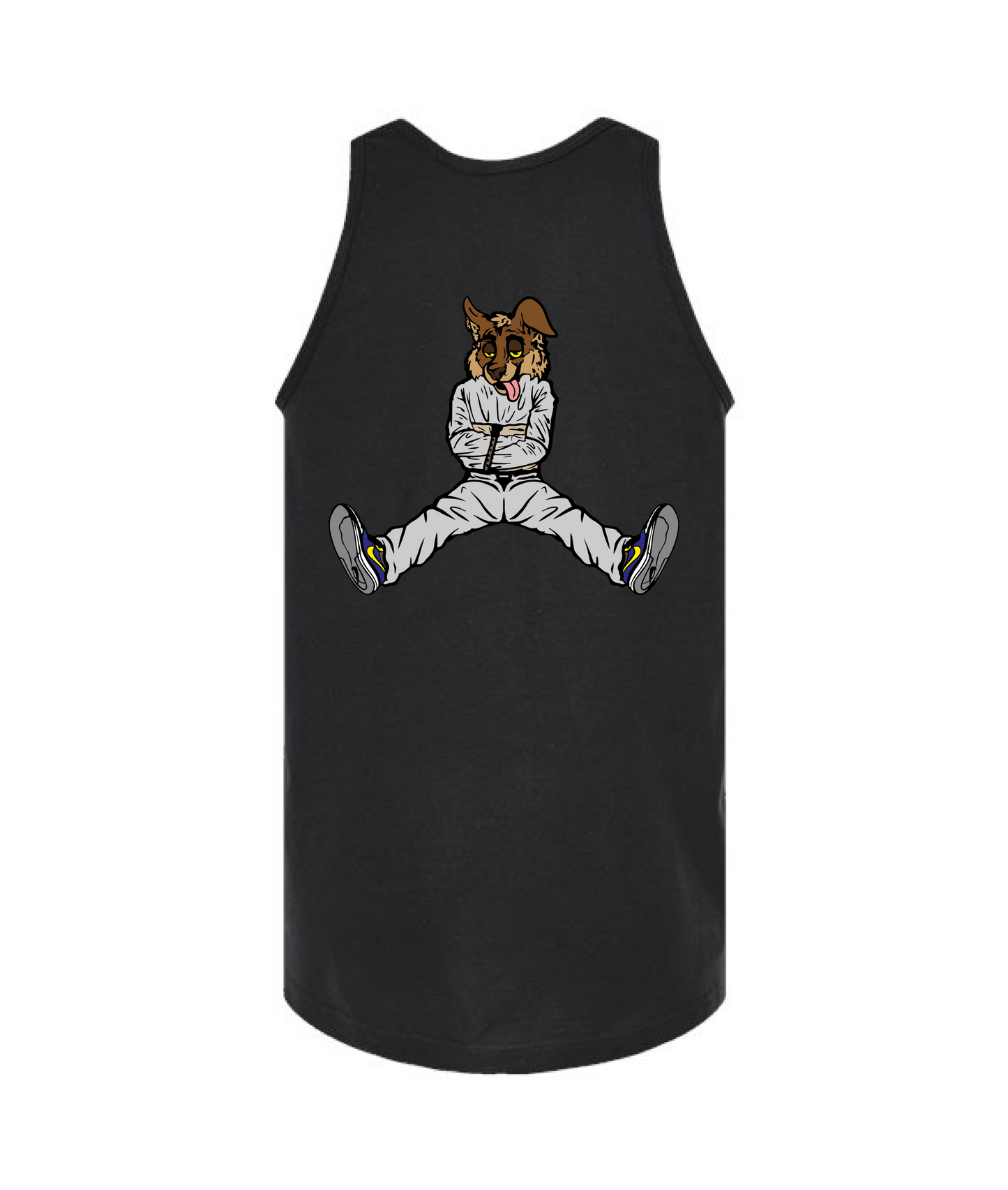V-CTATOP - STRAITJACKET - BROWN WOLF - Black Tank Top