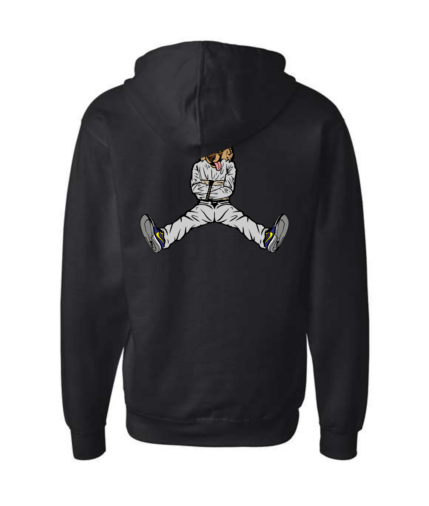 CrazyTrainApparel - STRAITJACKET - BROWN WOLF - Black Zip Up Hoodie