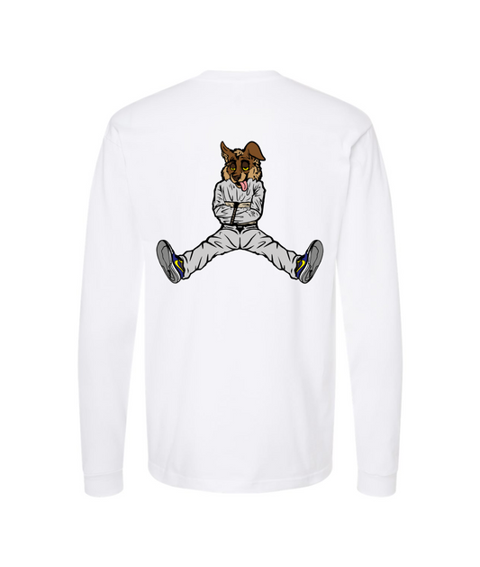 V-CTATOP - STRAITJACKET - BROWN WOLF - White Long Sleeve T