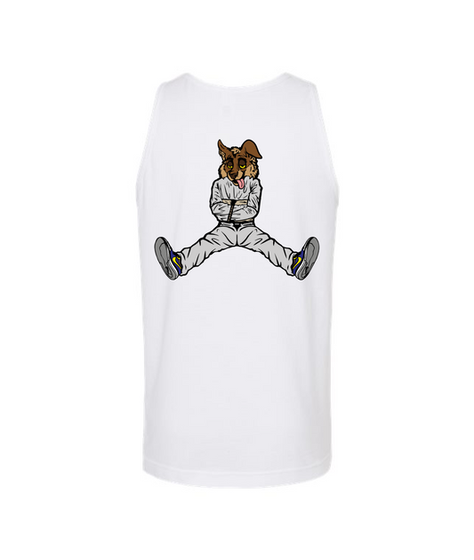V-CTATOP - STRAITJACKET - BROWN WOLF - White Tank Top