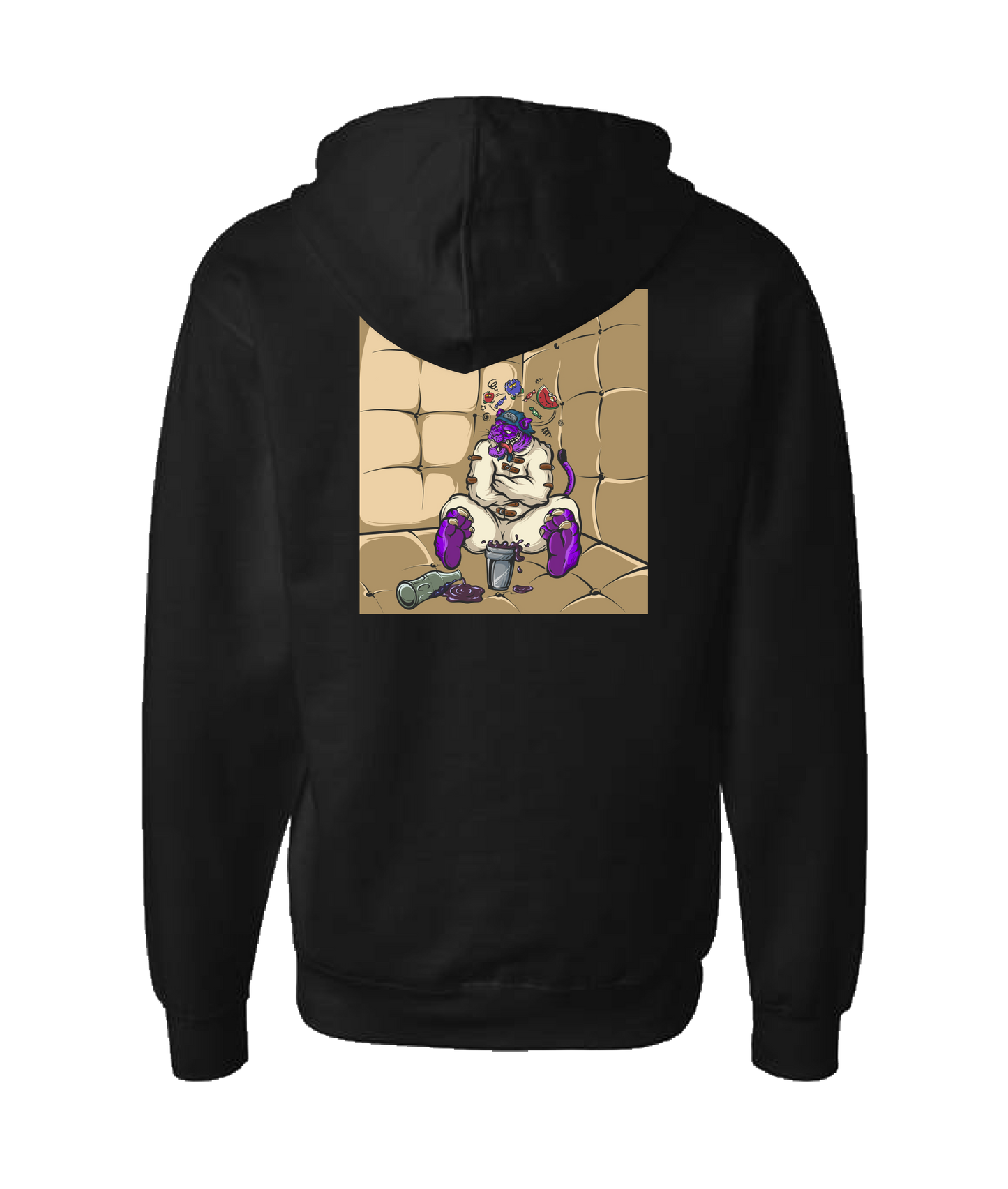 CrazyTrainApparel - CODEINE CRAZY - Black Zip Up Hoodie