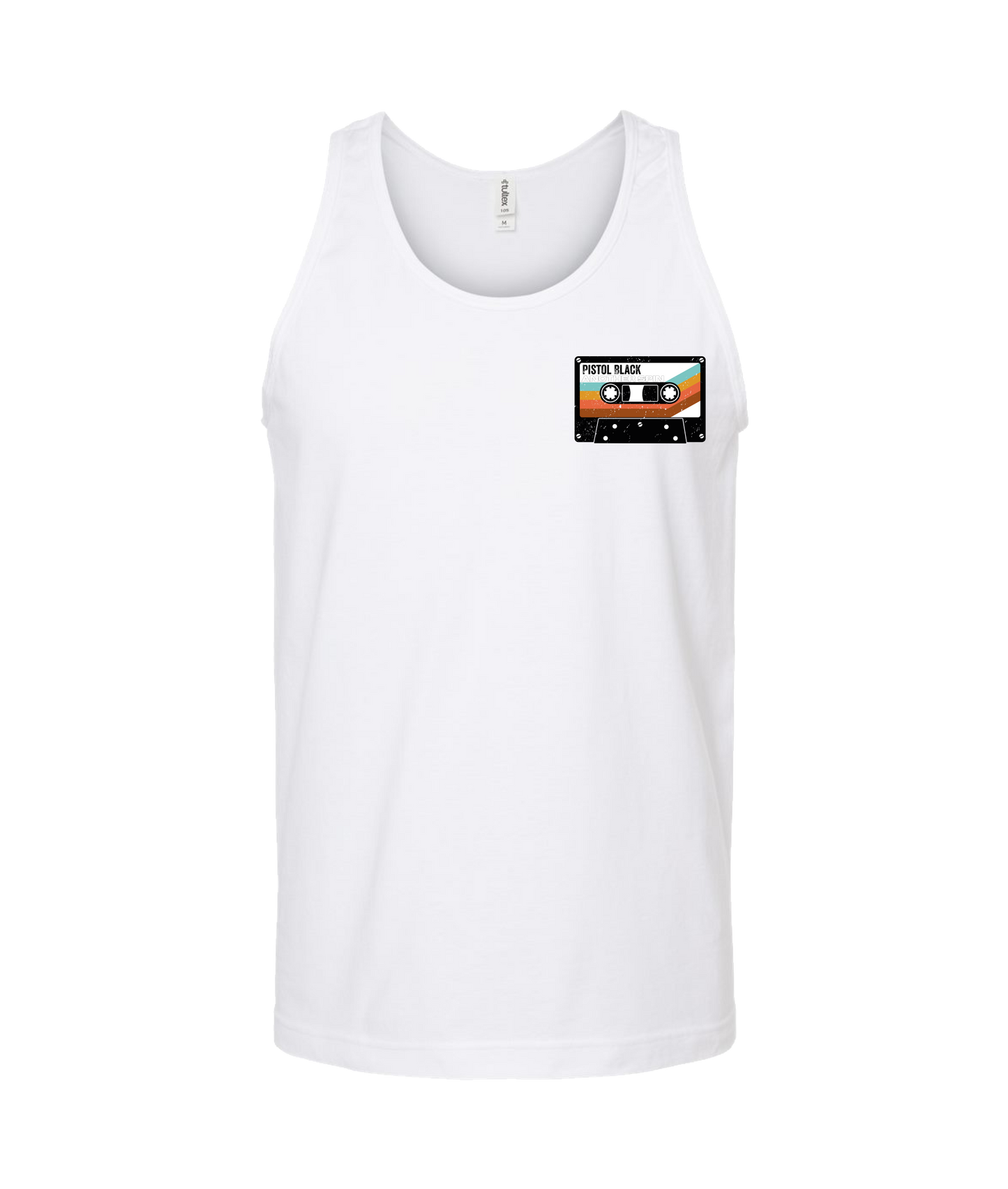 Pistol Black - Another Spin - White Tank Top