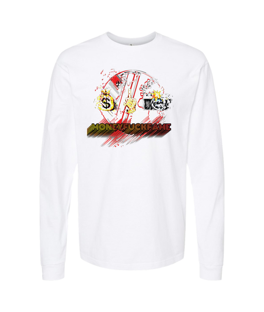V-D2XTOP - MONEYFUCKFAME - White Long Sleeve T