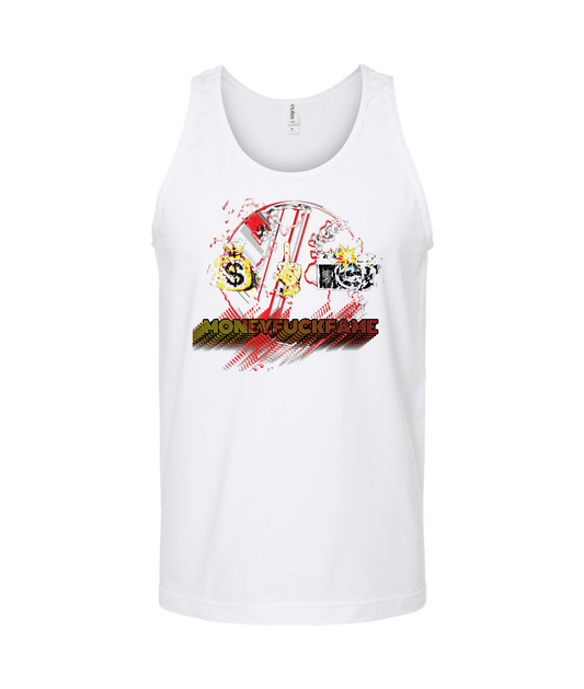 V-D2XTOP - MONEYFUCKFAME - White Tank Top