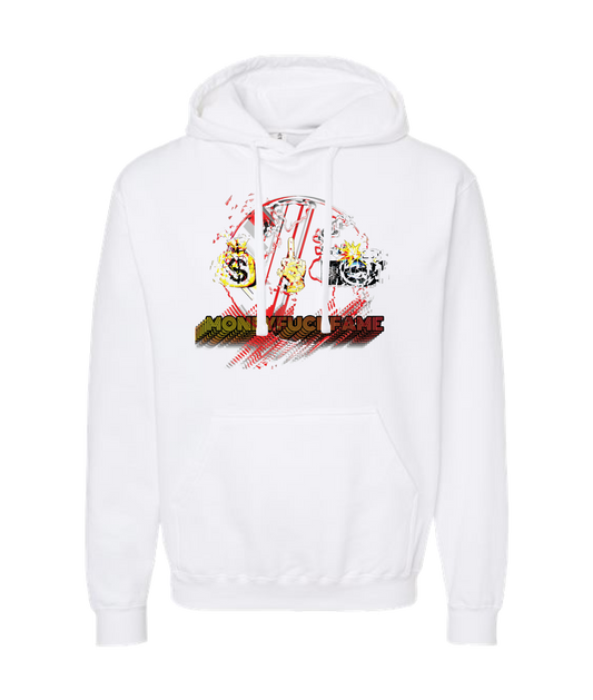 V-D2XTOP - MONEYFUCKFAME - White Hoodie