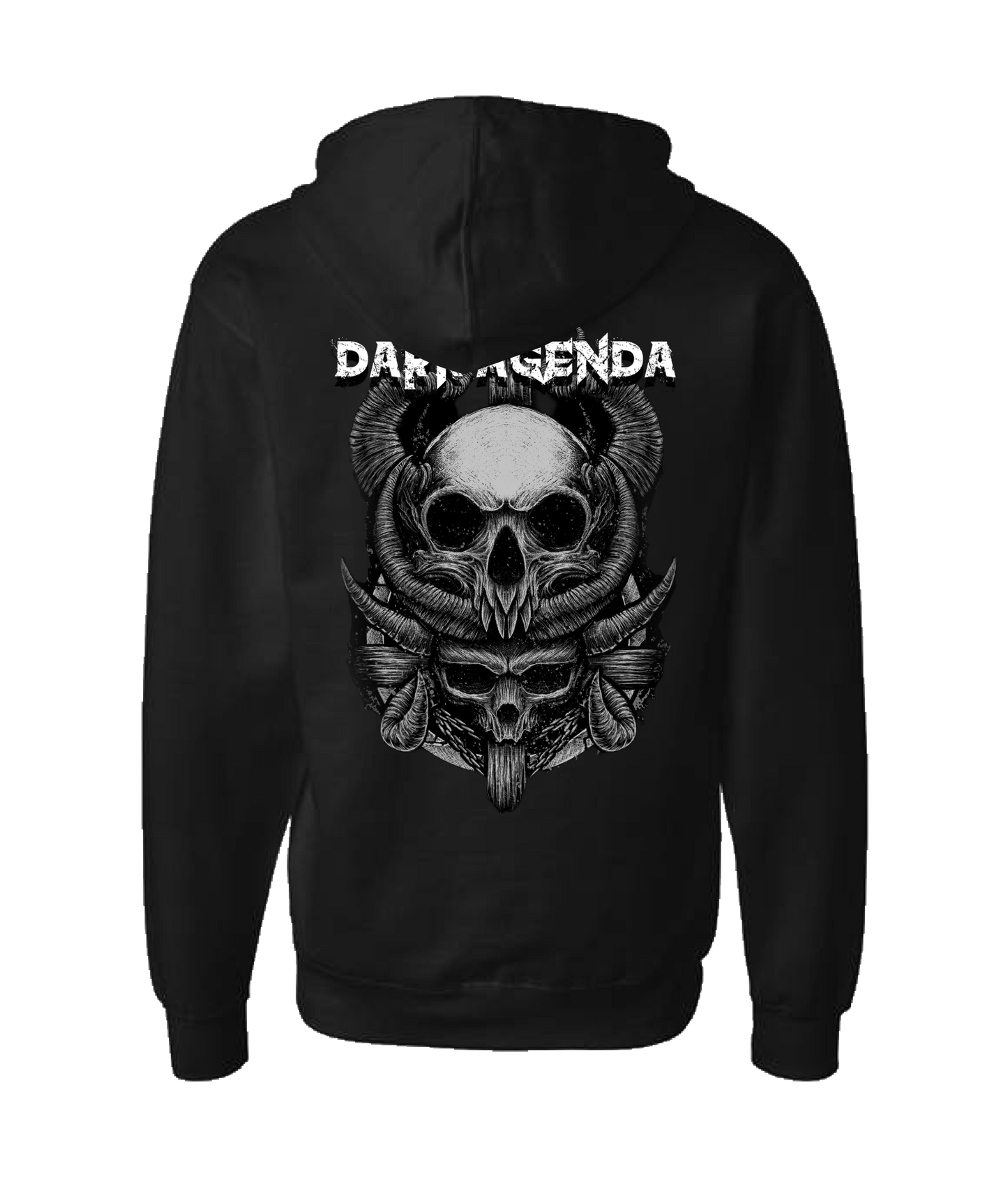 Dark Agenda - Double - Black Zip Up Hoodie