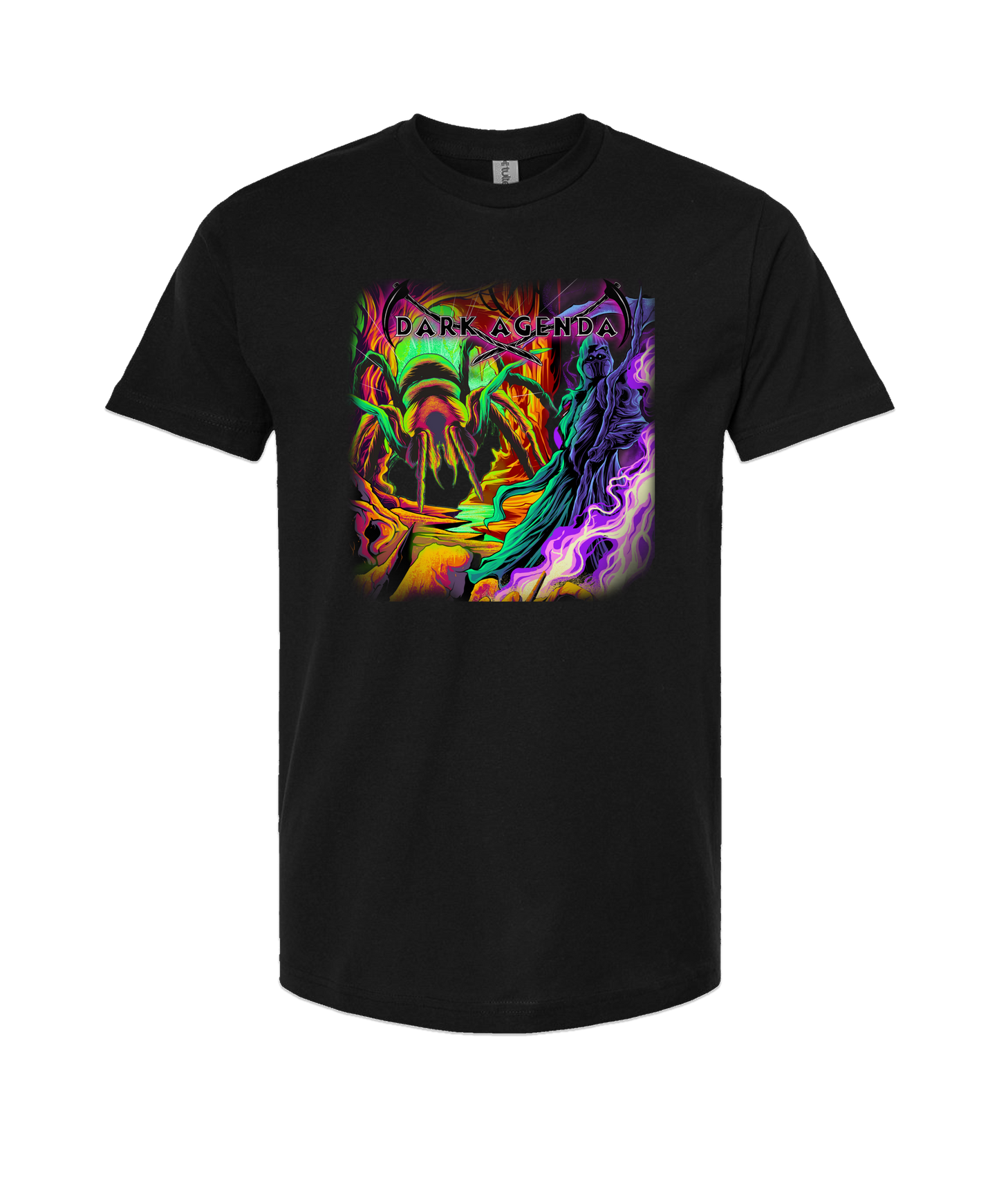Dark Agenda - Colored Spider - Black T-Shirt